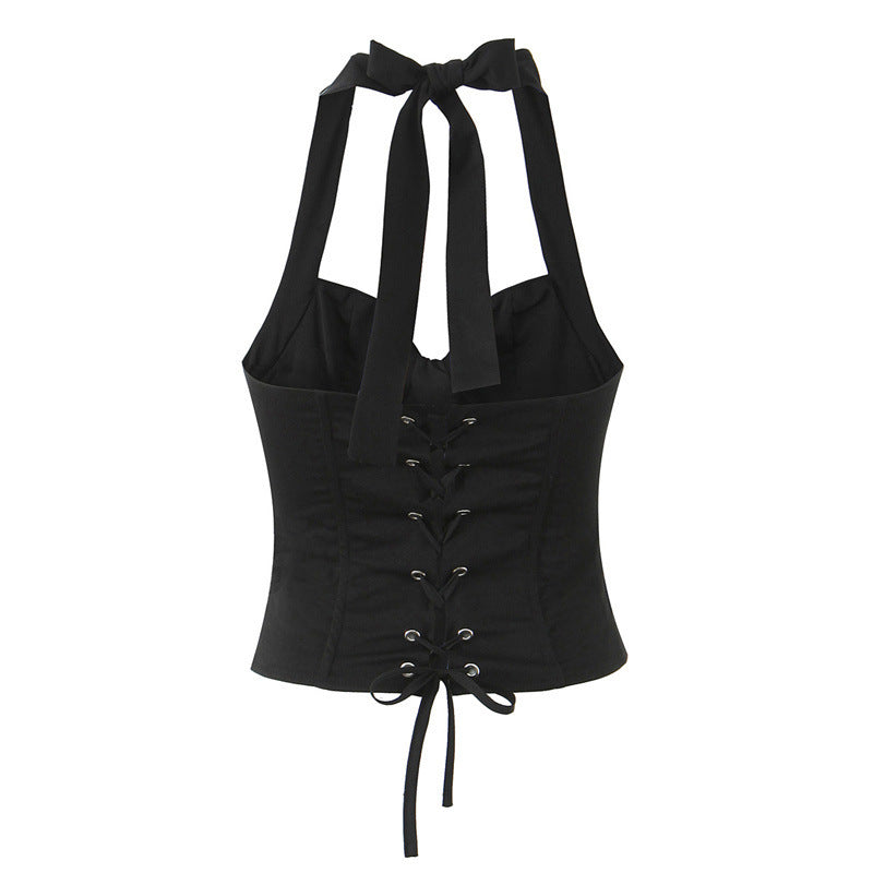 Hot Girl Sexy Fishbone Tube Top Strap Body Shaping Top